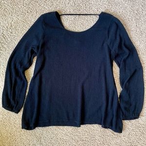 Black Textured Flowy Boho Shirt